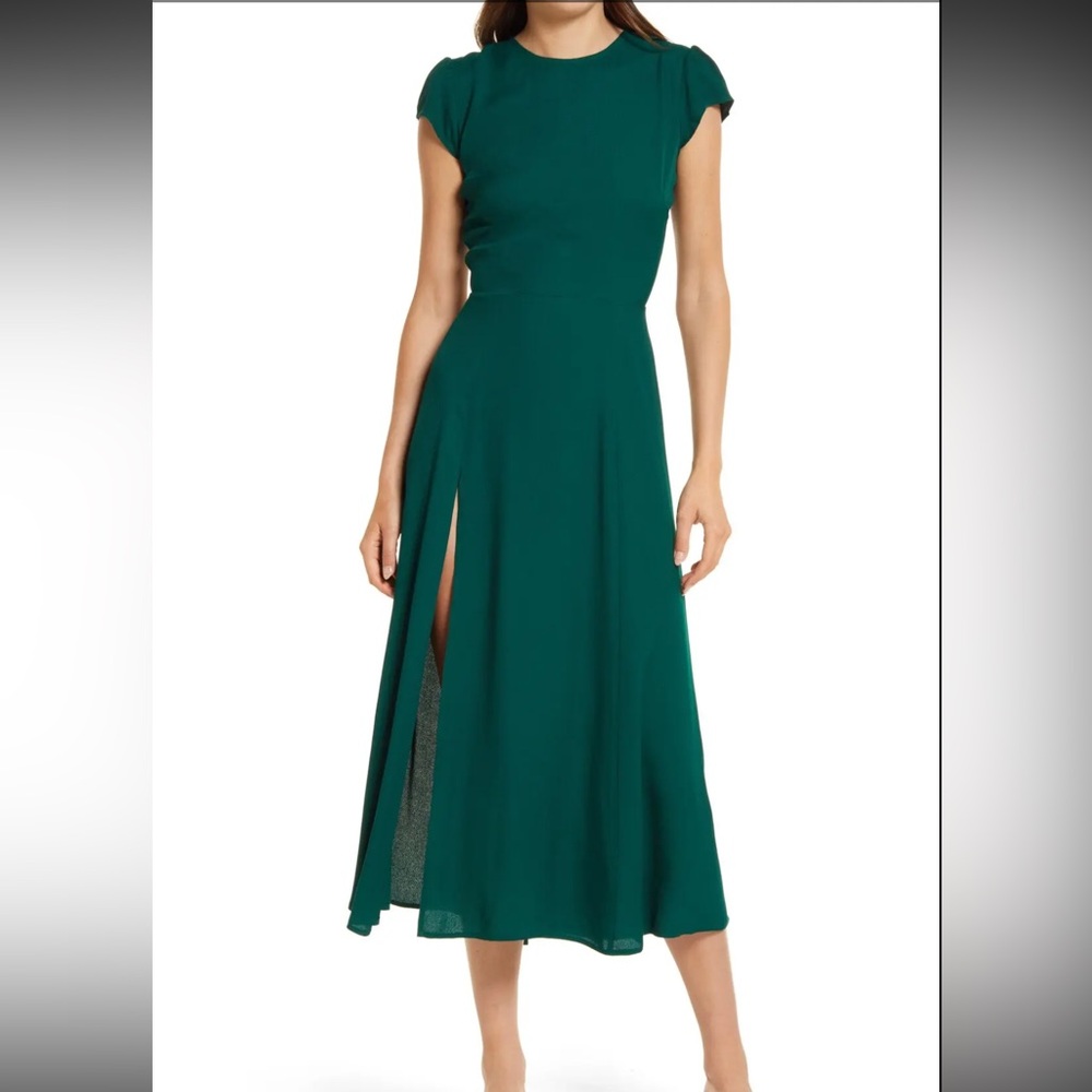 Reformation Green Gavin Dress